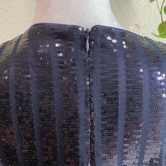 Nanette Lepore Blue Sequin Wrap Dress with Bishop Sleeves, New Size‎ 14 - Picture 8 of 13